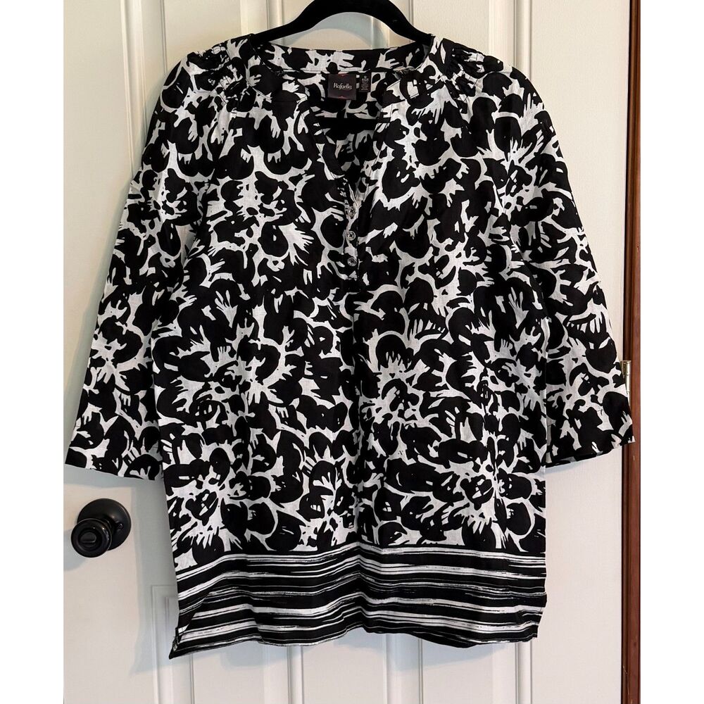 New!! Rafaella Women's 100% Linen Tunic Top size S